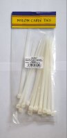 Kabelbinder 100 Stück 7 x 200 mm weiß Nylon...
