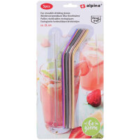 Edelstahl Strohhalme Öko-Strohhalme-Set aus Edelstahl, inkl.Bürste