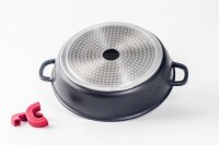 Niedriger Kochtopf Glasdeckel Ø36 cm Aluminium/Glas 2-tlg. 6,8 Liter