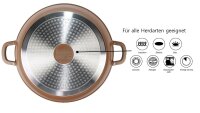 Servierpfanne Schmorpfanne Kochtopf mit Deckel Induktion Ø24cm Aluguss