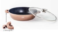 Servierpfanne Schmorpfanne Kochtopf mit Deckel Induktion 28cm Aluguss