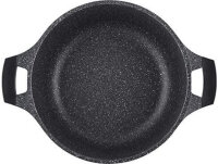 Kochtopf Induktion Ø28cm Suppentopf Casserole Deckel Brattopf Schwarz