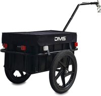 DMS® Fahrradanhänger Lastenanhänger Transportanhänger Anhänger 70L Handwagen Black