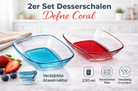 2er Set Lav Coral Defne Dessert-Schalen 230 cc