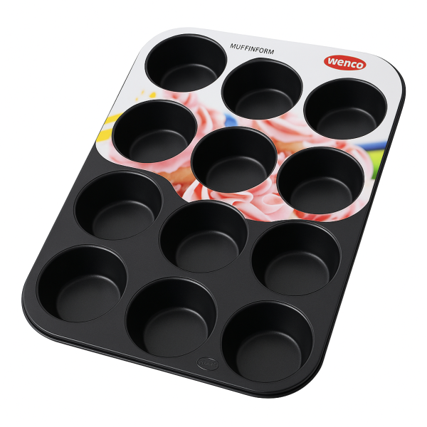 Wenco 12er Muffinform antihaft Backblech Spülmaschinengeeignet