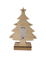 LED Holz Weihnachtsbaum mit Schneemann Motiv