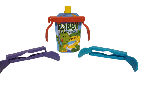 Mini Haltegriff für Quetschies Fruchtbeutel Quetschbeutel Baby Kinder