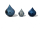 3-tlg. LED Glastropfen Set – Blau – Timer – Flackern & Dauerlicht