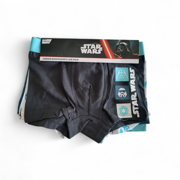 Star Wars Kinder Boxershorts Jungen – 4er Pack Unterhosen Gr. 110/116